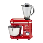 Sensio Home 2-in-1 Food Processor Blender & Stand Mixer - 1300W - RED