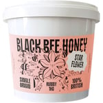 Black Bee Honey - Starflower Pure Raw Honey, British Borage Light Sweet Subtly Floral, Unprocessed, Single Source from Hive to Jar, Never Blended - Delicious on Toast or Soothing in Drinks, 1Kg Tub