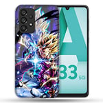 Cokitec Coque pour Samsung Galaxy A33 5G Manga Dragon Ball Sangohan Duo, Multicolore