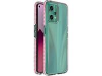 Hurtel Spring Case Realme 9 Pro Silikonfodral Med Ram Ljusrosa