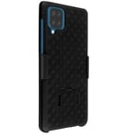 Case for Samsung Galaxy A12 Belt Clip 180° Rotating Stand Black