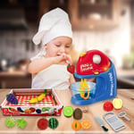 2in1 Mixer & Cooking & Cutting Playset for Kids Fruits & Vegetables Pretend Play