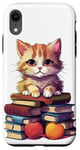 iPhone XR Library Books and Kittens Reading Cat and Book Lovers Case