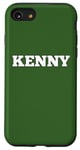 Coque pour iPhone SE (2020) / 7 / 8 Kenny Médaille avec inscription « Big White Text » personnalisable au dos assorti