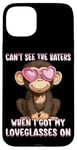 iPhone 15 Plus Can't See The Haters Loveglasses On Monkey Heart Glasses Case