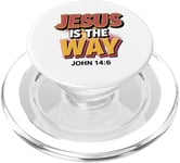 Jésus Est Le Chemin John 14:6 Rétro Pop PopSockets PopGrip pour MagSafe