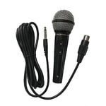 Easy Karaoke Dynamic Karaoke Microphone For Singing – Handheld Mic, 2.8m Cable, on/off switch, Wide Frequency (100Hz to 14KHz) - For Karaoke Singing, Speech, Wedding and Outdoor Activity – Black