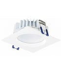 Primo Square downlight, 90º spredning, dimbar 8W LED