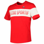 Unisex T-paita Le coq sportif N°2 Punainen (Koko: L)