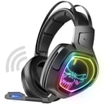 Spirit Of Gamer | Casque Gaming sans Fil RGB | Compatible PS5, PS4, Switch & PC | Casque Gamer avec Micro | Technologie Wireless 2.4 GHz | Son Immersif 7.1 | Coussinets et Arceau en Simili-Cuir