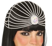 FIESTAS GUIRCA | Diadème avec Tocado de Pierres Précieuses - Accessoire de Costume pour Princesses et Années '20 - Idéal pour Fêtes et Carnaval - Femme Adulte - Argent