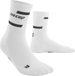 CEP Women's Run Compression Mid Cut Socks 4.0 White, 34-37