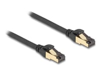 Delock - Nettverkskabel - Rj-45 (Hann) Til Rj-45 (Hann) - 10 M - 6 Mm - S/Ftp - Cat 7 - Uten Hindringer, Innendørs/Utendørs - Svart