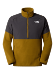 The North Face Glacier Half Zip Men's Fleece, Green/Asphalt Grey