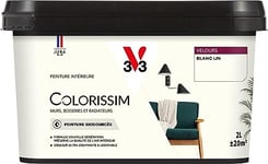 V33 Peinture multi-supports Colorissim Blanc lin Velours 2L