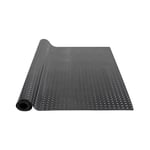 VEVOR Diamond-Plate Rubber Flooring Roll, 3 mm x 4 ft x 8 ft Garage Floor Mat, SBR Rubber Garage Flooring Roll, Easy to Clean, Diamond Plate Rubber Mat for Under Cars, Garage Industry Gym, Black