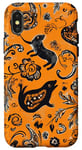 Coque pour iPhone X/XS Orange Bohème Paisley Live Weird Funny Naked Mole Rat Art Art