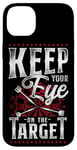 iPhone 14 Plus Darts Vintage Keep Your Eye On The Target Case