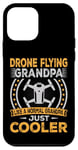 Coque pour iPhone 12 mini Drone cool Grandpa Flying Grandpa Drone Funny Drone Pilot Design