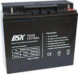 DSK 10326 - Batterie au Plomb AGM Rechargeable scellée 12V 18Ah. Idéal pour Les Voitures et Les Motos électriques pour Enfants, Scooters, systèmes UPS, systèmes de sécurité. Le Gel ne se renverse Pas