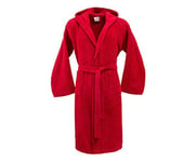 Bassetti Bathrobe Dressing Gown Bath Towelling Robe Sauna Men's Women's Super Soft, Absorbent and Comfortable with Hood, Pockets, Betl,100% Cotton 360gr/m² - XL - Red