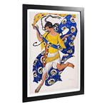 Big Box Art Framed Print of Leon Bakst The Butterfly Design | Wall Art Picture | Home Decor for Kitchen, Living, Dining Room, Bedroom, Hallway, Office, Black, A2 / 24.5x18 Inch / 62x45cm