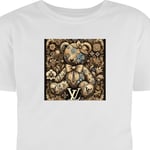 Vuxen-T-shirt | Bekväm T-shirt för Vuxna LV Teddy Vit X-Large