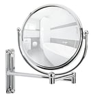 WENKO Miroir cosmétique Mural Deluxe réglable en Hauteur, orientable Chromé