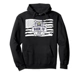 Born For A Purpose, To Ride it. USA American Flag Motorcycle Pullover Hoodie