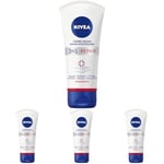 NIVEA Crème mains 3 en 1 Repair Peaux Très Sèches & Rugueuses (1 x 75 ml), soin mains hydratant formule riche et non grasse, crème hydratante réparatrice au Dexpanthenol (Lot de 4)