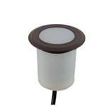 Petit Spot Encastable 1,5W LED Tour Marron étanche IP67 - Blanc du Jour 6000K