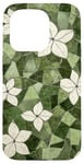 iPhone 15 Pro Olive Green Floral Floral pattern Nature Mosaic Case