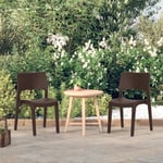 Prolenta Premium - Chaises De Jardin Lot De 2 Moka Polypropylène