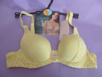 Marks & Spencer 32A new yellow citrus Superfine Cotton full cup t-shirt bra