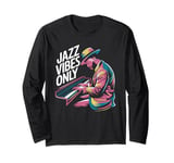 Jazz Vibes Only Piano Player Groove Art Long Sleeve T-Shirt