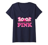 Womens Pink Panther Unapologetically Pink V-Neck T-Shirt