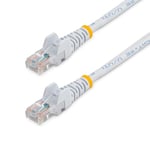 StarTech.com Cat5e Ethernet Cable - 7 ft - White- Patch Cable - Snagless Cat5e Cable - Short Network Cable - Ethernet Cord - Cat 5e Cable - 7ft (45PATCH7WH)