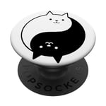 Yin Yang Cat Pop Socket pour téléphone PopSockets Chaton Yin Yang PopSockets PopGrip Adhésif