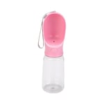 Bargain Factory Dog Water Bottle, Lightweight, Leak Proof Portable 550 ML Water Dispenser with Drinking Feeder for Pets Outdoor Walking, Hiking, Travel, Food Grade Plastic For Pets (Pink)