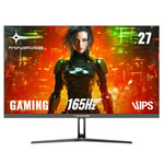 Minifire Ecran PC Gaming 27 Pouce, 165Hz, 1ms, AdaptiveSync, Moniteur IPS, FHD, sRGB 110%, 2xHDMI 2.0/1xDP 1.4 Ports, BluelightShield, Lunette Ultra-Mince (MFG27F2 câble HDMI Inclus)