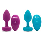 b-Vibe Plug Anal Vibrant Télécommandé Jewel M - Couleur : Violet