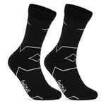 sockenkauf24 Chaussettes de Randonnée Laine Mérinos Homme Femme (2 Paires) Anti Ampoule (Gris/Noir 47-50)