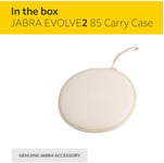 Jabra Evolve2 85 Carry Case Oval Shaped Hard Storage Casing for Headset in Beige