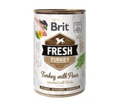 Brit Fresh Turkey herneillä purkki koirille 400g