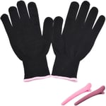 2 Pièce Gants Contre La Chaleur De Protection,Gant De Coiffure,Gant De Protection,Gants Coiffure Anti Chaleur,Professionnels Gants Anti Chaleur Pour Coiffure,Pour Cheveux Curling Le Fer