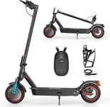 iScooter Electric Scooter, i9MAX Electric Scooters Adult with Bag, 10” Honeycomb Solid Tire E Scooter, 30-40km Range, 3 Speed Mode, Foldable Fast Scooter with APP, Dual Shock Absorption