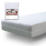 Tural Housse de Matelas 160x190/200cm Absorbante Tissu Stretch Certifié Oeko-TEX avec Fermeture Éclair Blanc