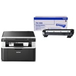 BROTHER Imprimante Laser Multifonctions DCP-1612W - Noir et Blanc - Wifi - Format A4 + Toner Laser TN-1050 Noir x1