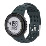 Suunto M1 M2 M4 M5 Miesten Pehmeä Silikooni Vaihdettava Sportti Kellon Ranneke - Tumman Vihreä