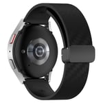 Klokkebånd magnetisk for 20 mm Garmin/Huawei/Samsung Galaxy Watch Silikon Sort